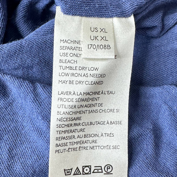 Free People Bondi Long Sleeve cropped Blouson Thermal Top True Blue Women XL NWT - Picture 13 of 13